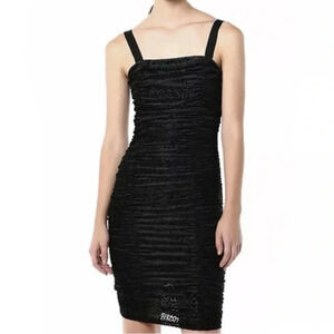 LIKELY Black Leopard Burnout Alene Bodycon midi Dress size 4